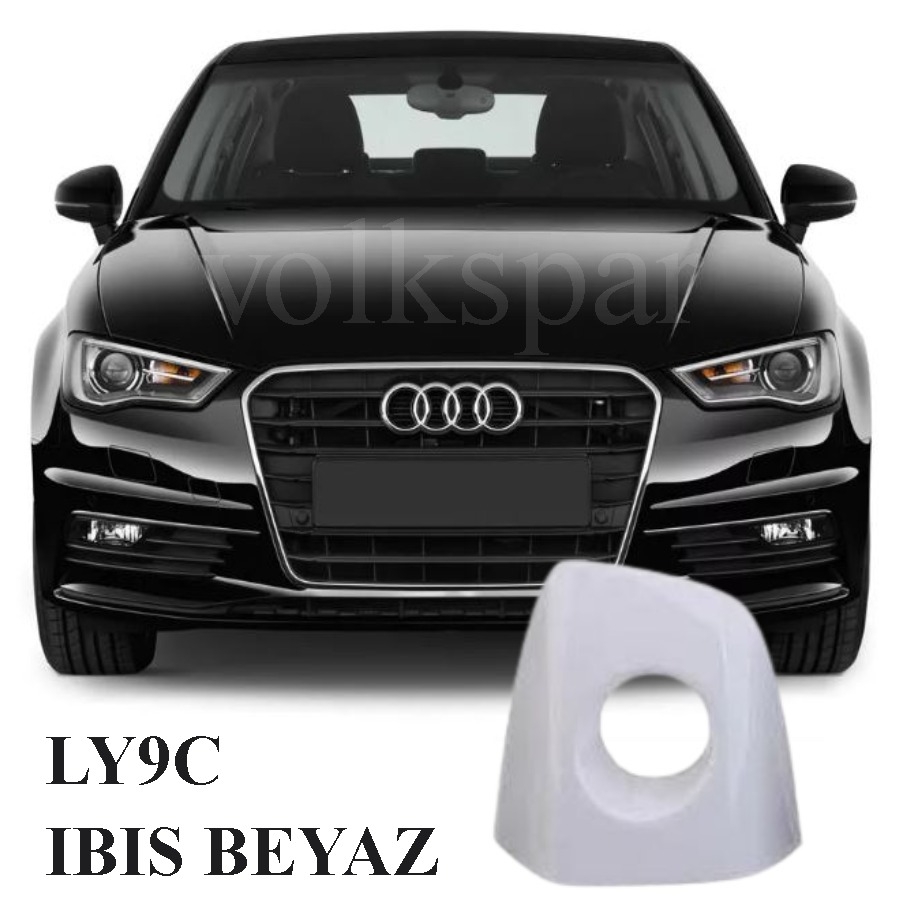 A3 SEDAN 2013-2016 MODEL ARASI UYUMLU ÖN SOL SÜRÜCÜ TARAFI (BEYAZ) DIŞ KAPI KOLU KAPAĞI BADEMİ