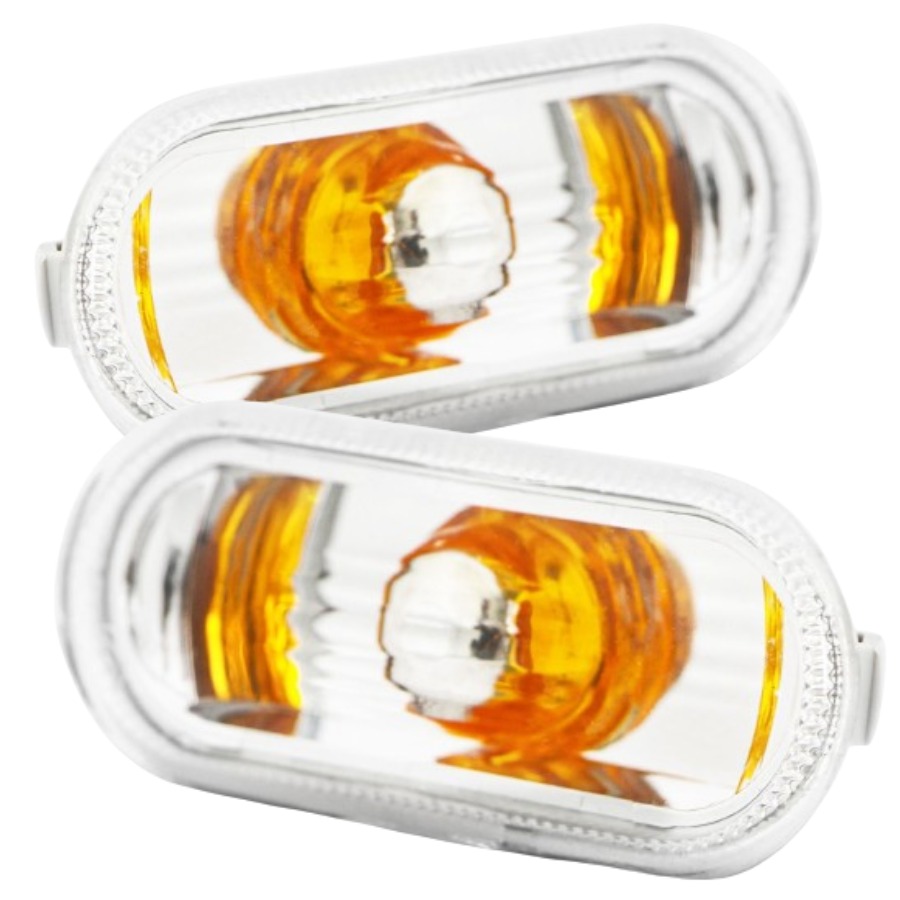 CADDY 2004-2010 MODEL ARASI UYUMLU (ŞEFFAF KROM-2K) ÖN ÇAMURLUK SİNYALİ TAKIM