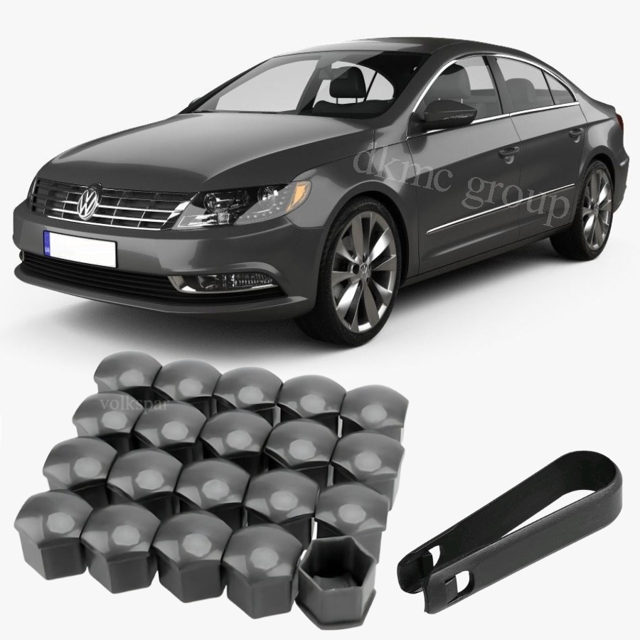 PASSAT CC 2013-2016 MODEL ARASI UYUMLU BİJON KAPAĞI TAKIM 20 ADET ŞİFRESİZ-1Z PİYANO GRİ