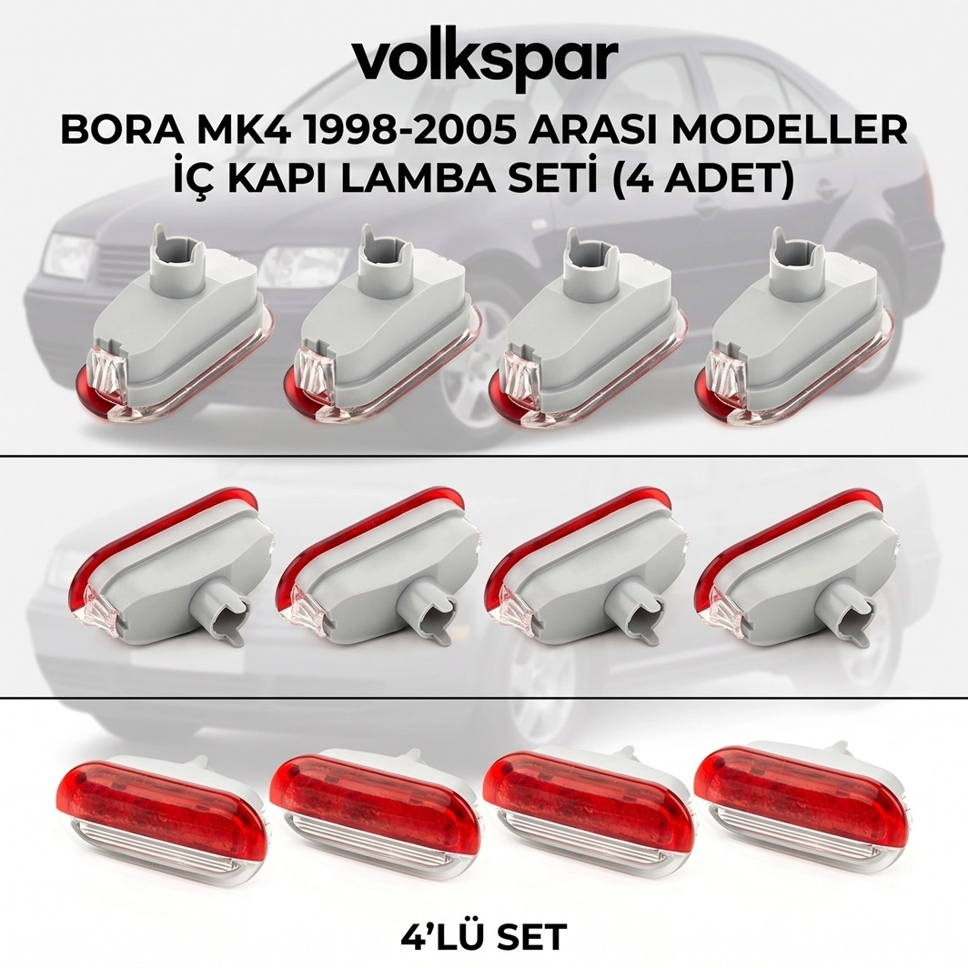 BORA KAPI ALT LAMBA IŞIĞI REFLEKTÖRÜ SET 1998-2005 ARASI MODELLER İÇİN