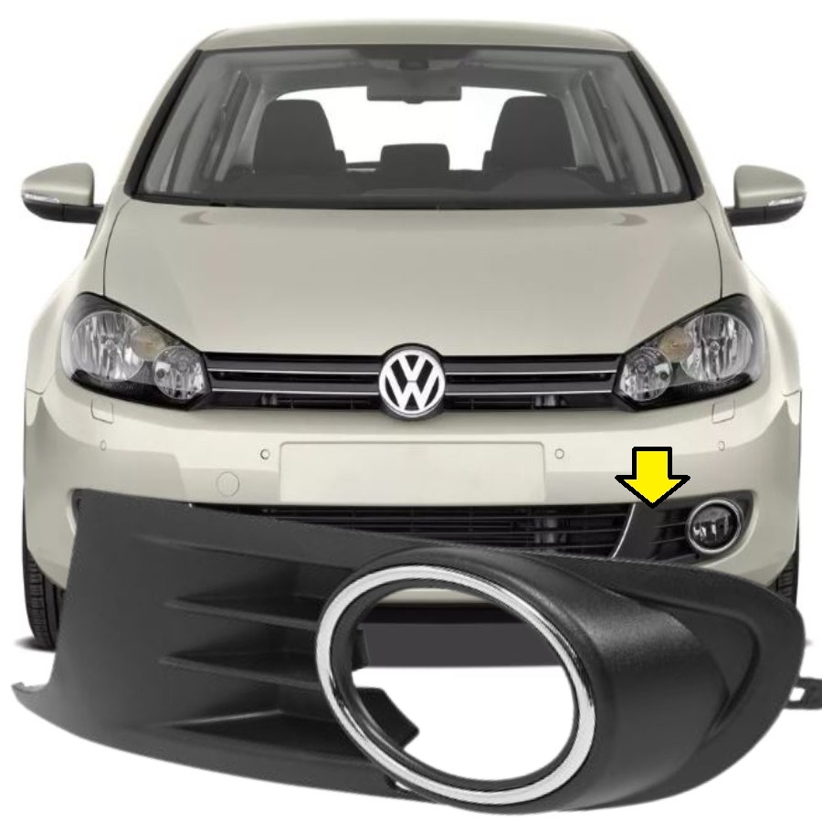 GOLF 6 2008-2012 MODEL ARASI UYUMLU SOL SÜRÜCÜ TARAFI ÖN TAMPON SİS IZGARA ÇERÇEVESİ KAPAĞI