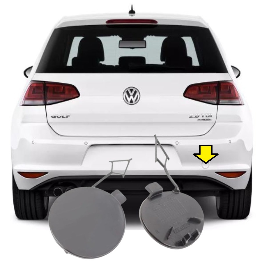 GOLF 7 2013-2016 MODEL ARASI UYUMLU (ASTARLI) ARKA TAMPON ÇEKİ DEMİRİ KAPAĞI