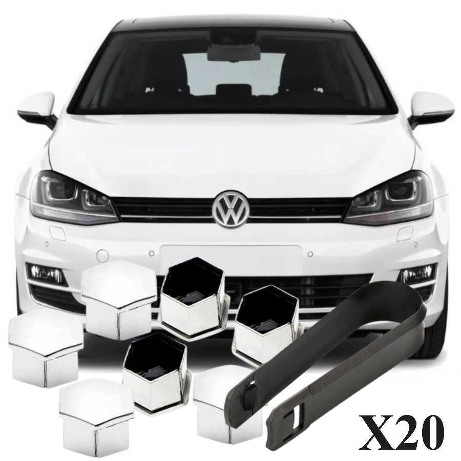 GOLF 7 2013-2016 MODEL ARASI UYUMLU  (20 ADET ŞİFRESİZ-1Z) BİJON KAPAĞI TAKIM KROM