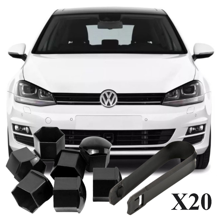 GOLF 7 2013-2016 MODEL ARASI UYUMLU (20 ADET ŞİFRESİZ-1Z) PİYANO SİYAH BİJON KAPAĞI TAKIM
