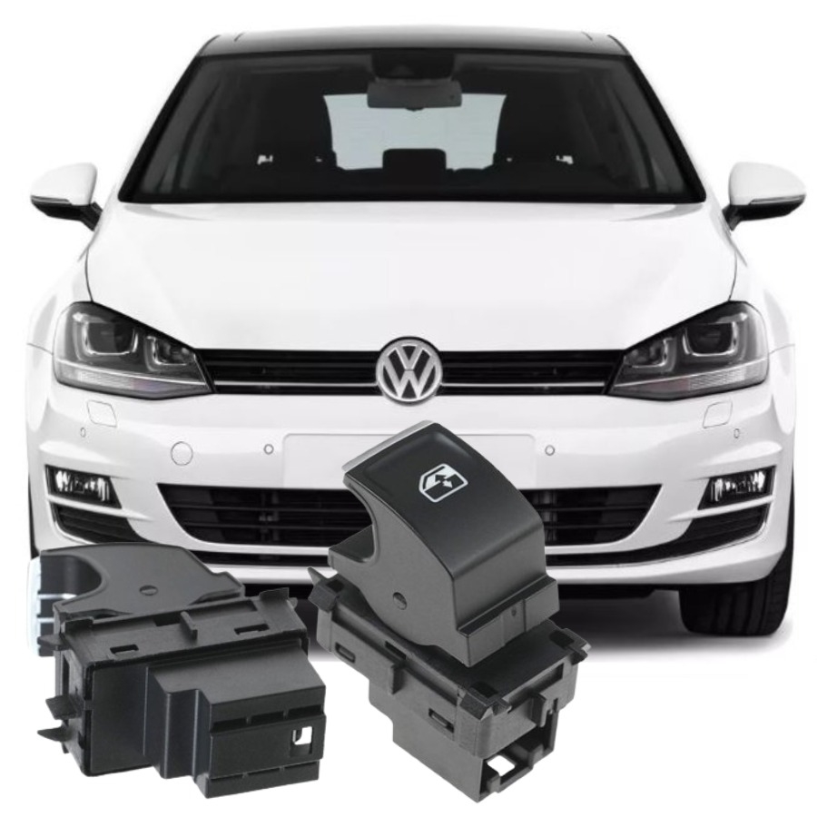 GOLF 7 2013-2016 MODEL ARASI UYUMLU ÖN SAĞ YOLCU TARAFI KROMLU TEKLİ CAM AÇMA DÜĞMESİ