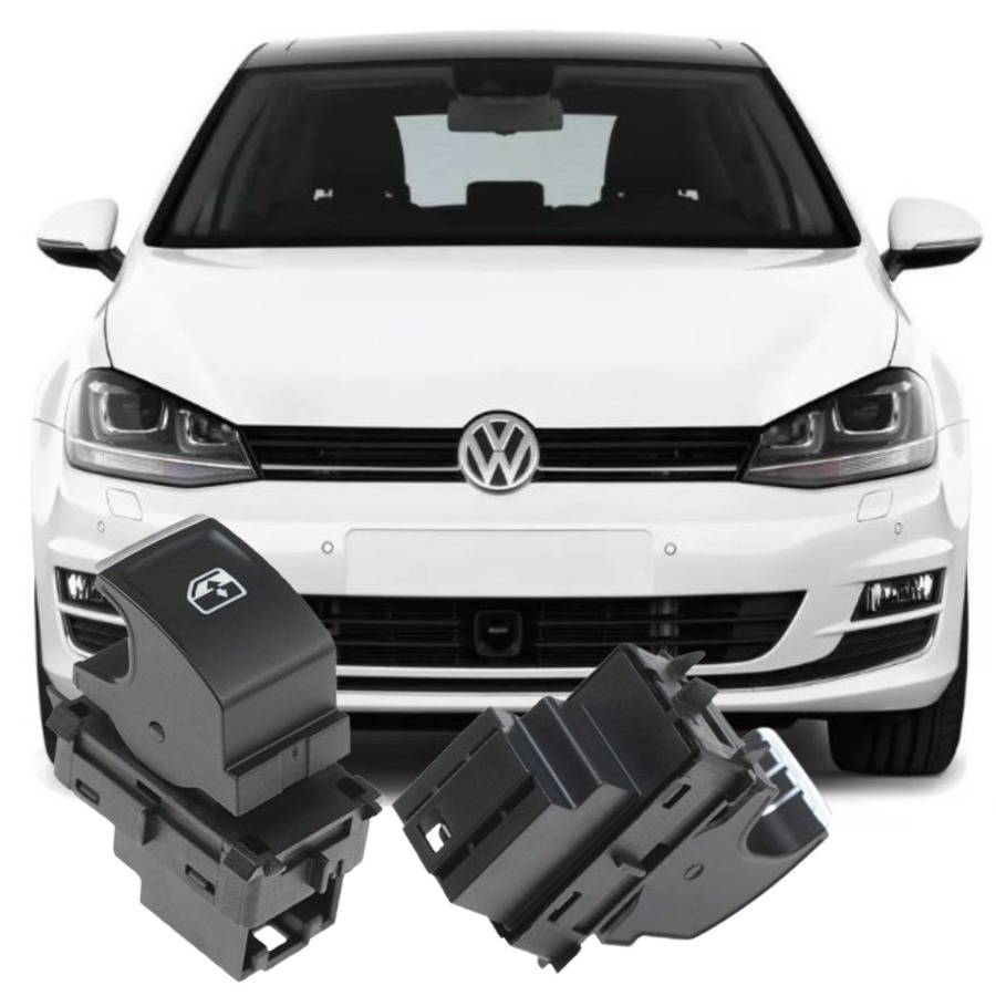 GOLF 7 2013-2016 MODEL ARASI UYUMLU ARKA SAĞ YOLCU TARAFI TEKLİ KROMLU CAM AÇMA DÜĞMESİ