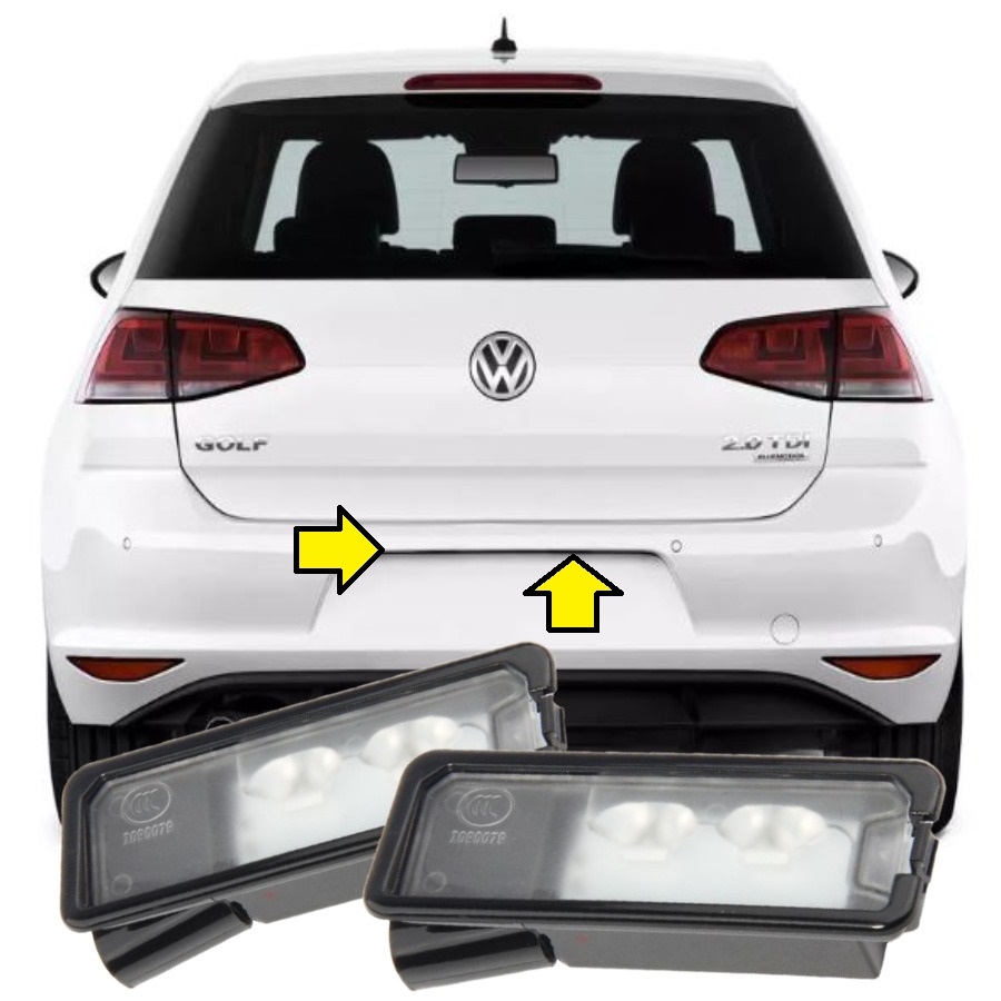 GOLF 7 2013-2016 MODEL ARASI UYUMLU BEYAZ AYDINLATMA LEDLİ PLAKA LAMBASI TAKIM