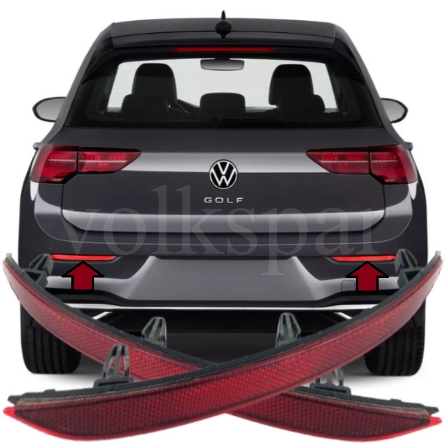 GOLF 8 2021-2024 MODEL ARASI UYUMLU SAĞ VE SOL ARKA TAMPON REFLEKTÖRÜ TAKIM