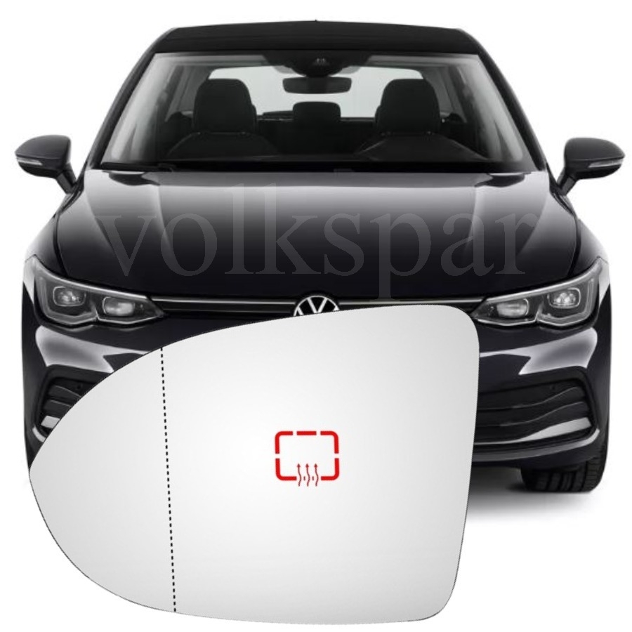 GOLF 8 2021-2024 MODEL ARASI UYUMLU SOL SÜRÜCÜ TARAFI DIŞ AYNA CAMI ELEKTRİKLİ ISITMALI