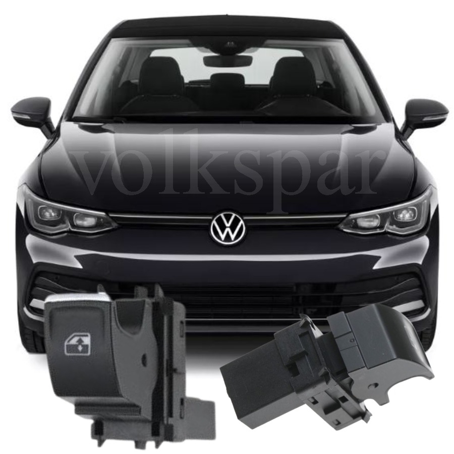 GOLF 8 2021-2024 MODEL ARASI UYUMLU ARKA SAĞ YOLCU KROMLU TEKLİ CAM AÇMA DÜĞMESİ