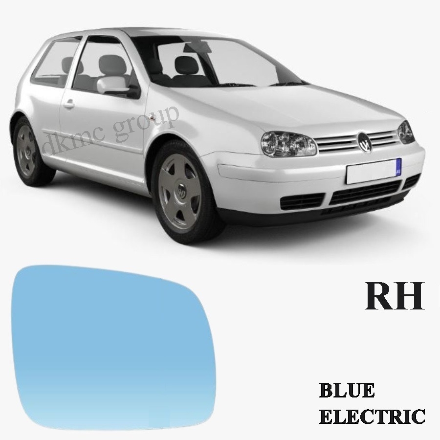 GOLF 4 1998-2004 MODEL ARASI UYUMLU SAĞ YOLCU TARAFI DIŞ AYNA CAMI ELEKTRİKLİ MAVİ ISITMALI