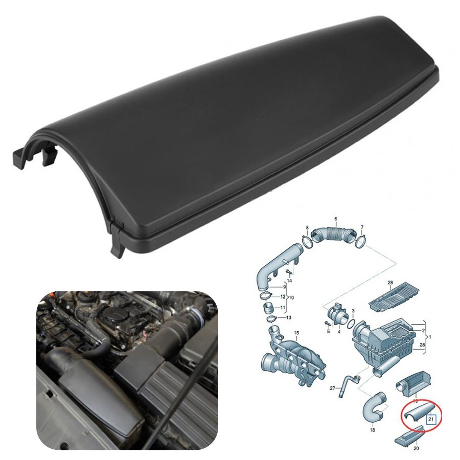 JETTA ÖN PANEL HAVA GİRİŞ KANALI ÜST KAPAĞI (1.6 TDI CAYC-CAYB) 2006-2011 MODEL ARASI UYUMLU