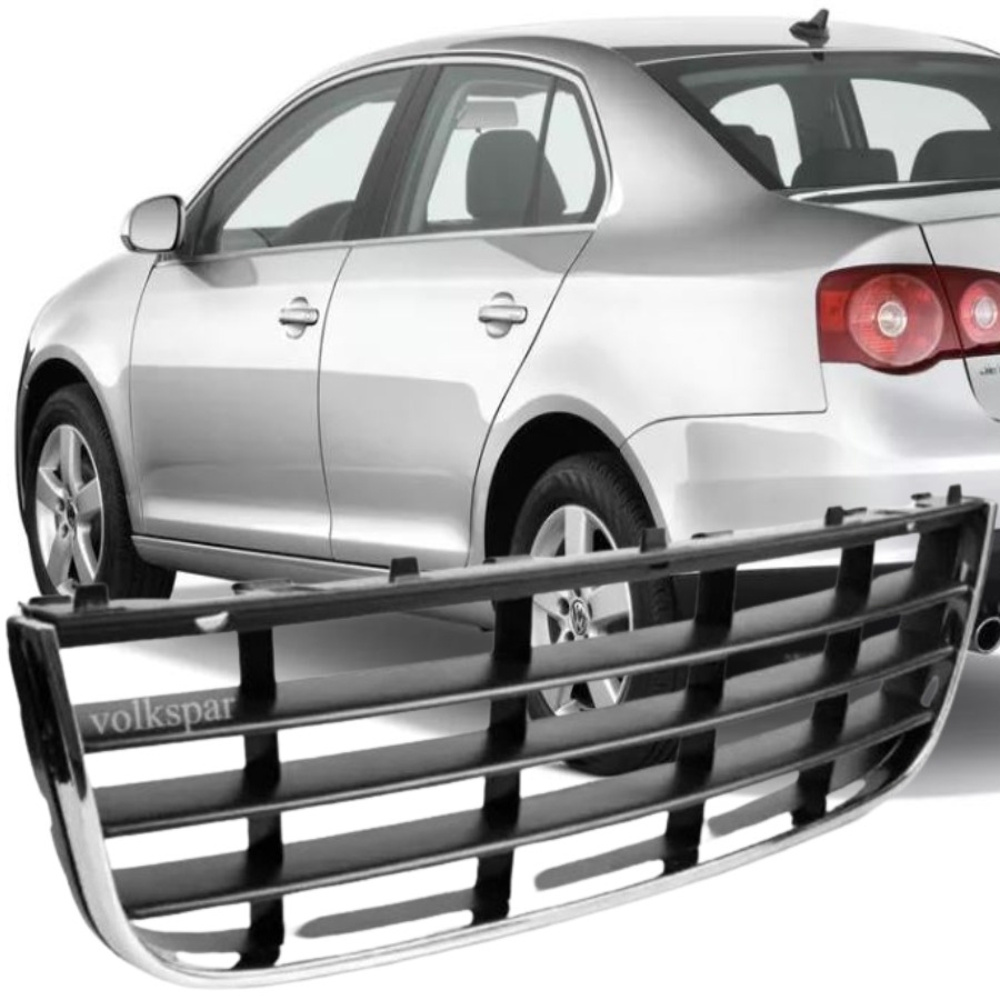 JETTA 2006-2011 MODEL ARASI UYUMLU ÖN TAMPON ORTA IZGARASI NİKELAJLI