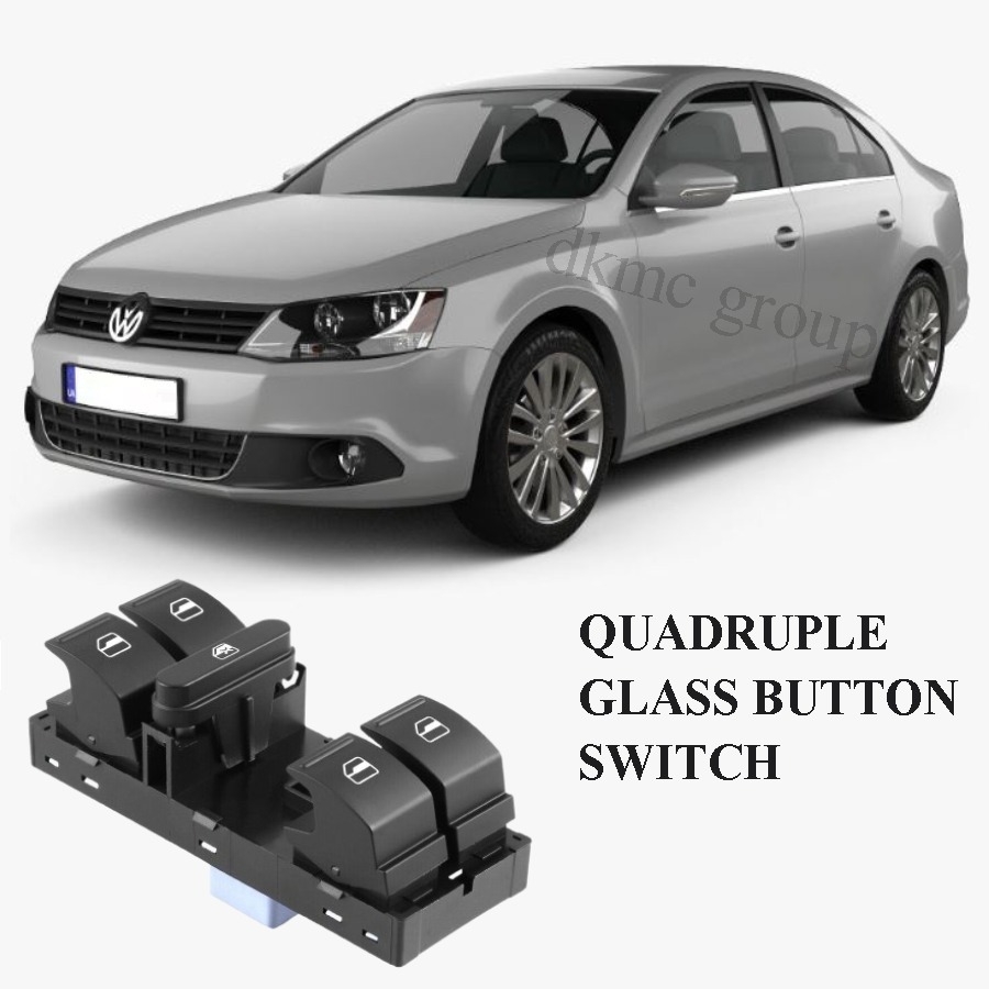 JETTA 2011-2014 MODEL ARASI UYUMLU ÖN SOL SÜRÜCÜ DÖRTLÜ SİYAH CAM AÇMA DÜĞMESİ