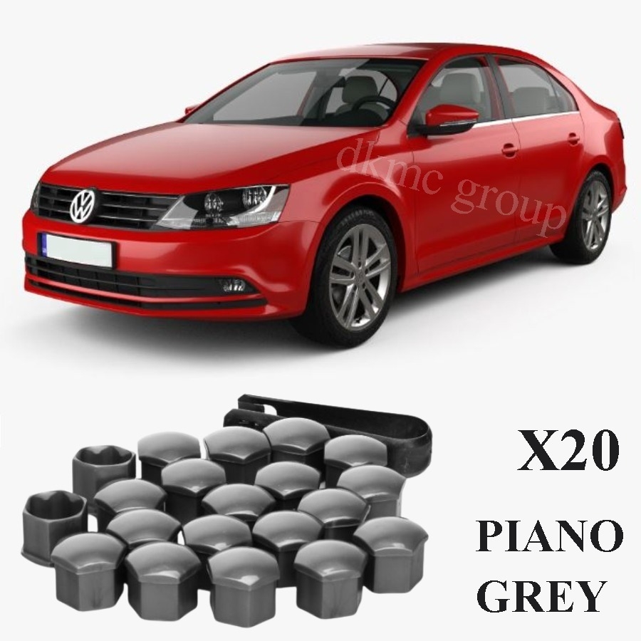 JETTA 2015-2018 MODEL ARASI UYUMLU (20 ADET ŞİFRESİZ-1Z) PİYANO GRİ BİJON KAPAĞI TAKIM
