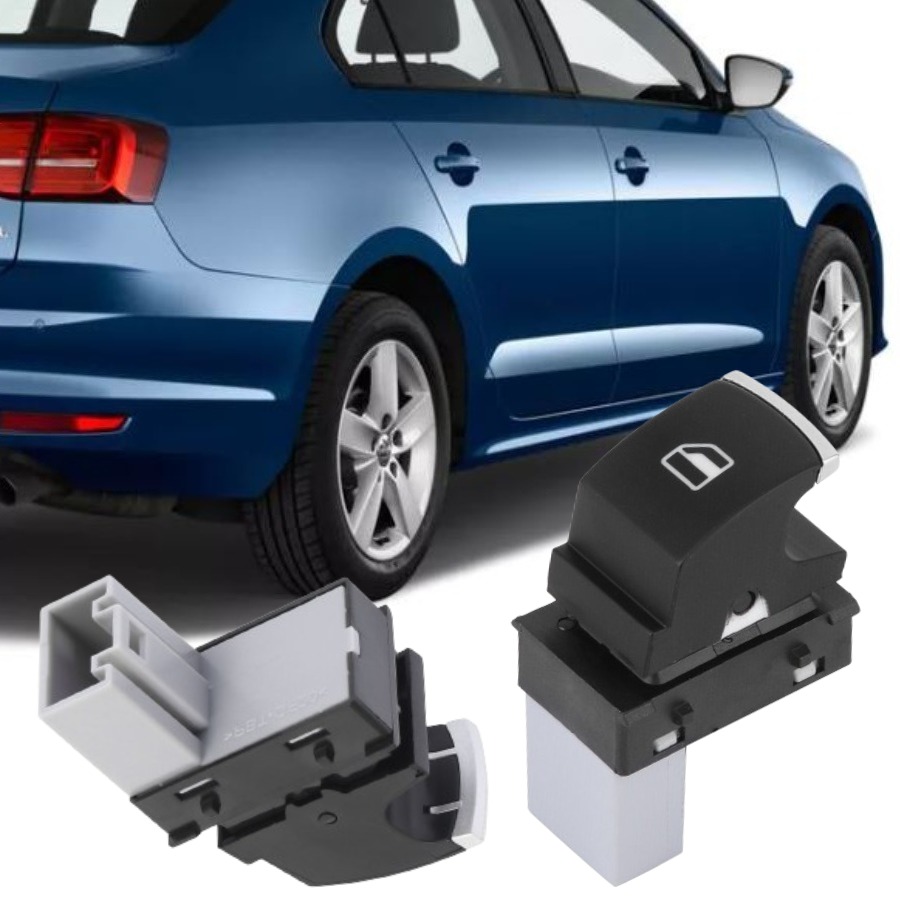 JETTA 2015-2018 MODEL ARASI UYUMLU (KROMLU) ÖN SAĞ YOLCU TARAFI CAM AÇMA DÜĞMESİ