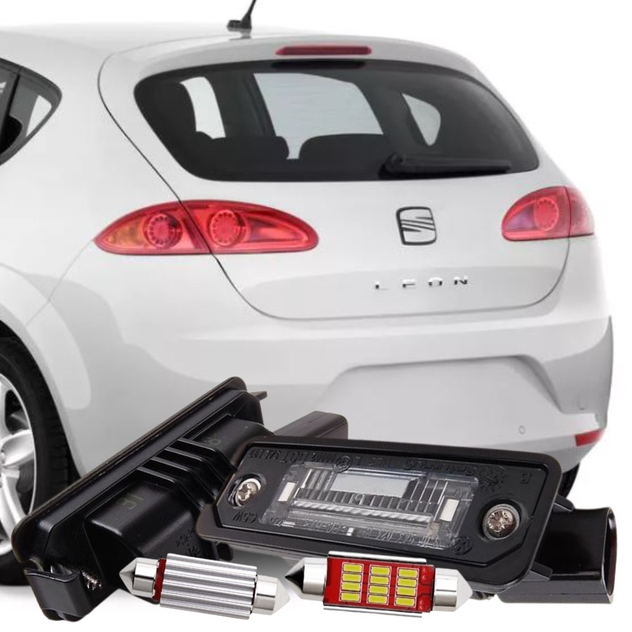 LEON 2006-2009 MODEL ARASI UYUMLU BEYAZ IŞIK SOĞUTMALI LED AMPULLÜ PLAKA LAMBASI TAKIM