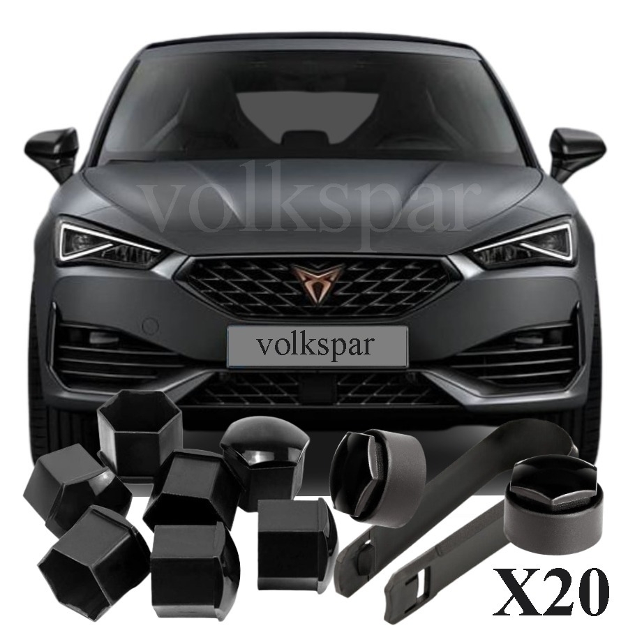 CUPRA LEON 2022-2024 MODEL ARASI UYUMLU BİJON KAPAĞI 20 ADET 16+4 ŞİFRELİ TAKIM PİYANO SİYAH