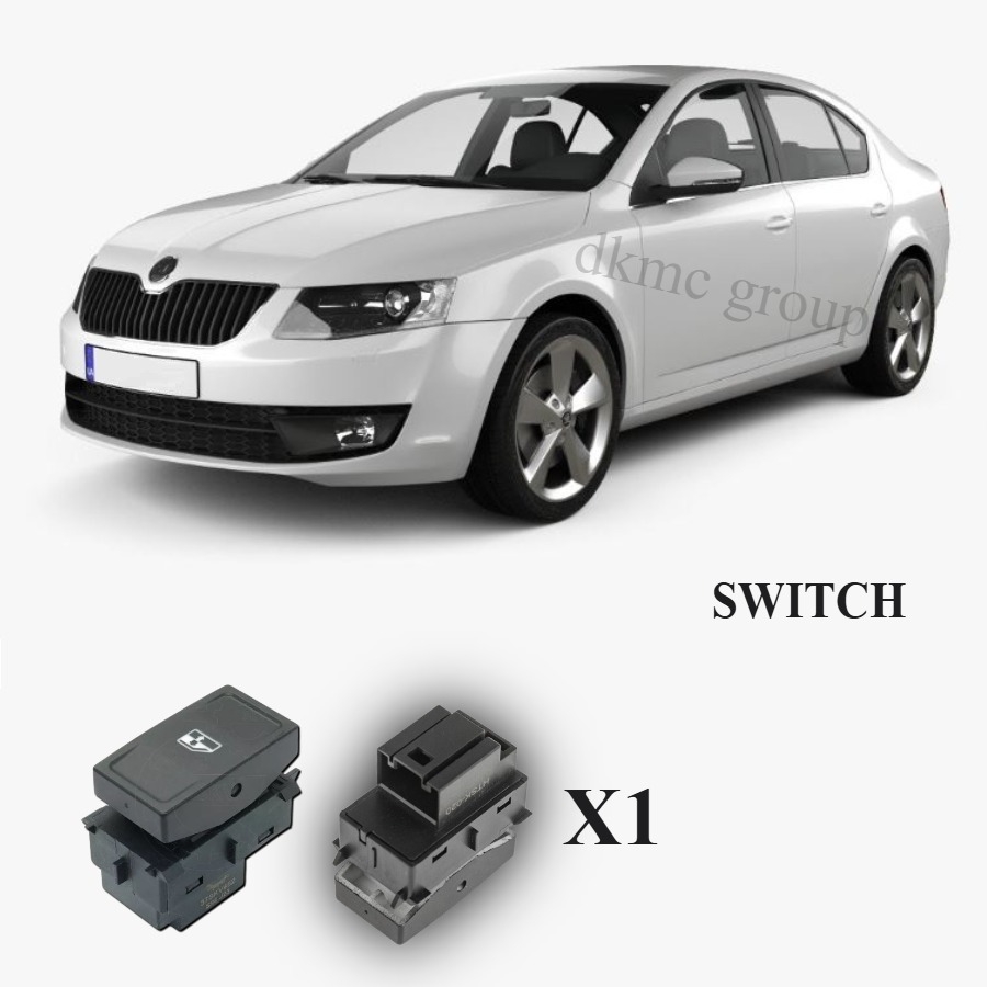 OCTAVİA SEDAN CAM AÇMA DÜĞMESİ TEKLİ SİYAH 2013 2014 2015 2016 MODELLER İÇİN