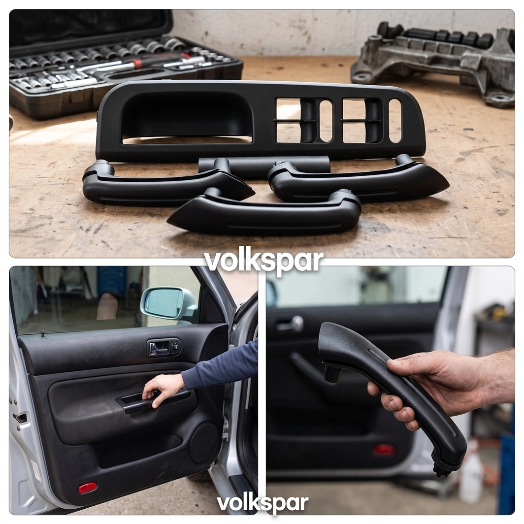 GOLF 4 İÇ KAPI ÇEKME KOLU SETİ SİYAH 8 PARÇA 1998-2004 ARASI MODELLER İÇİN