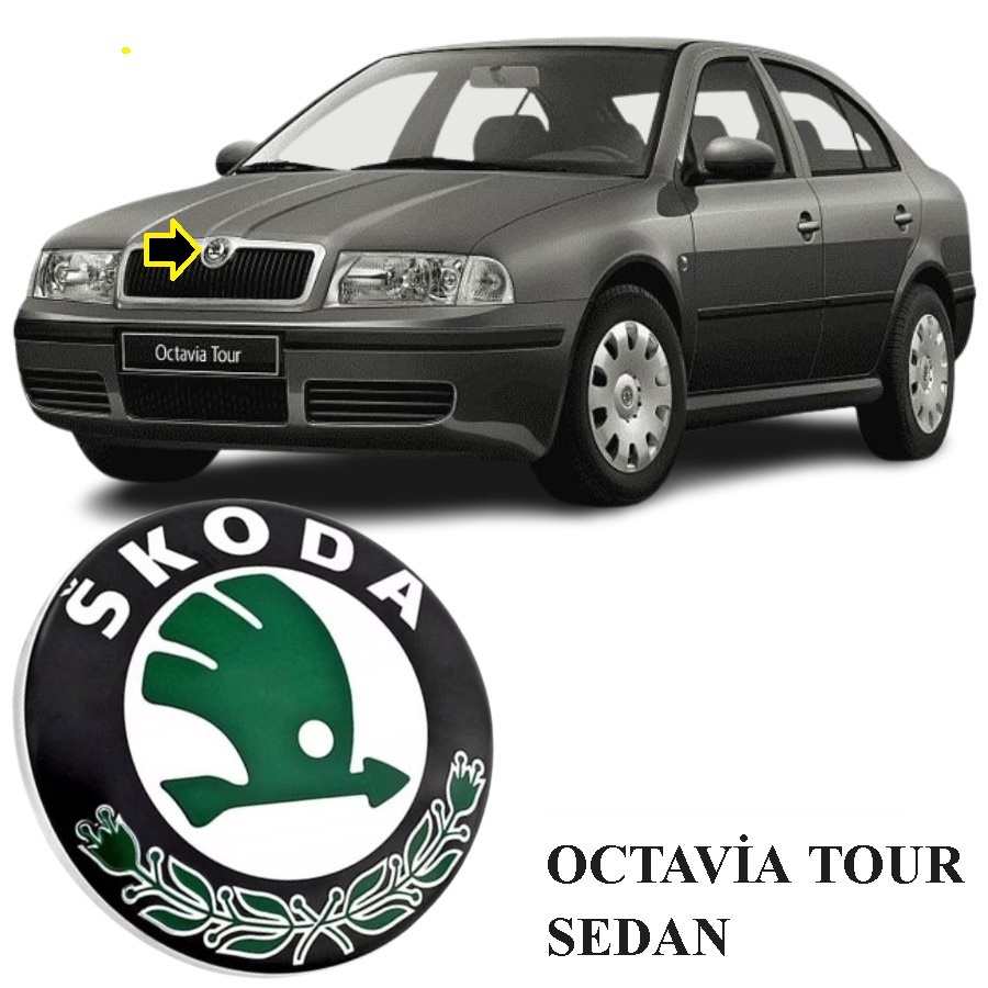 OCTAVİA TOUR SEDAN 2001-2009 MODEL ARASI UYUMLU ÖN PANJUR IZGARA ARMASI AMBLEMİ LOGOSU