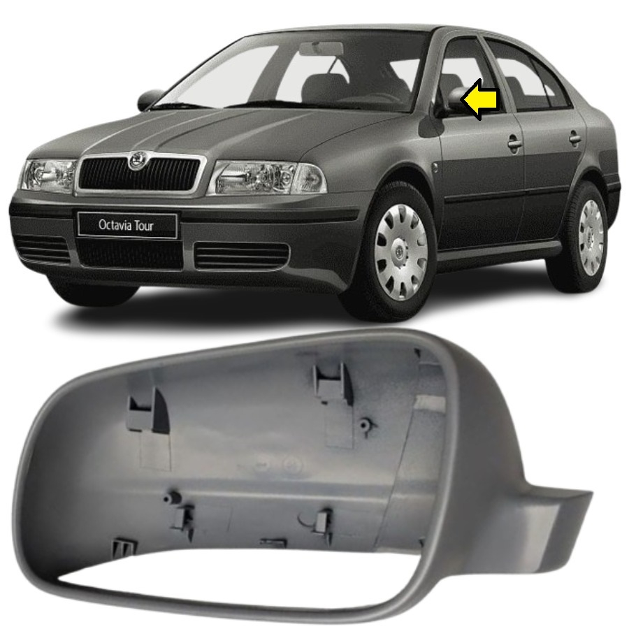OCTAVİA TOUR SEDAN 2001-2009 MODEL ARASI UYUMLU SOL SÜRÜCÜ TARAFI AYNA KAPAĞI ASTARLI