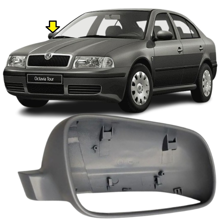 OCTAVİA TOUR SEDAN 2001-2009 MODEL ARASI UYUMLU SAĞ YOLCU TARAFI AYNA KAPAĞI ASTARLI