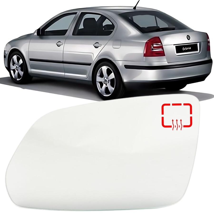 OCTAVİA 2005-2008 MODEL ARASI UYUMLU SOL SÜRÜCÜ TARAFI DIŞ AYNA CAMI ELEKTRİKLİ ISITMALI