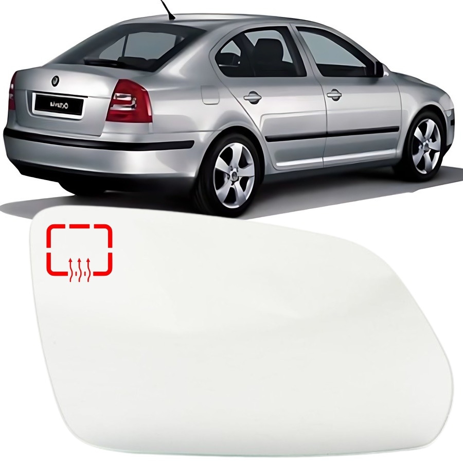 OCTAVİA 2005-2008 MODEL ARASI UYUMLU SAĞ YOLCU TARAFI DIŞ AYNA CAMI ELEKTRİKLİ ISITMALI