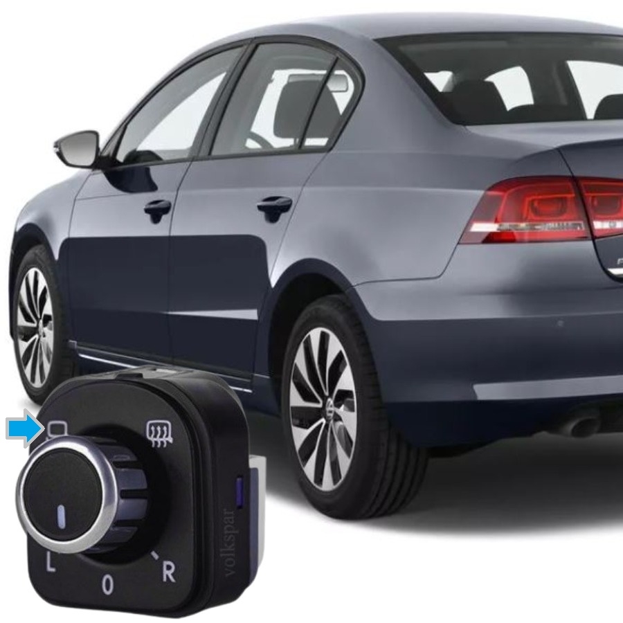 PASSAT B7 2011-2014 MODEL ARASI UYUMLU (KATLANIR-KROMLU) AYNA AYAR DÜĞMESİ