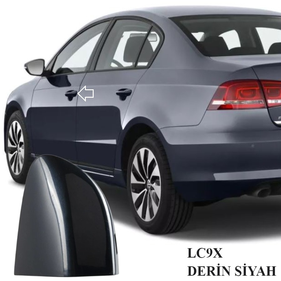 PASSAT B7 2011-2014 MODEL ARASI UYUMLU ÖN SOL SÜRÜCÜ TARAFI DIŞ KAPI KOLU KAPAĞI BADEMİ (SİYAH) 