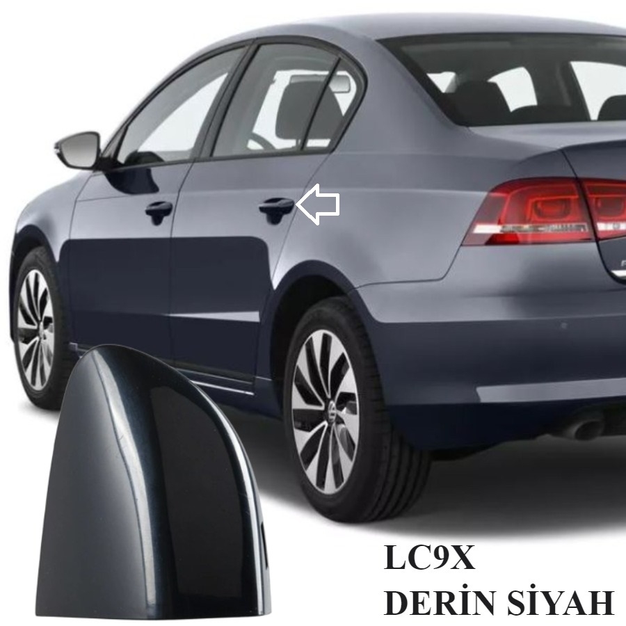 PASSAT B7 2011-2014 MODEL ARASI UYUMLU ARKA SOL YOLCU TARAFI DIŞ KAPI KOLU KAPAĞI BADEMİ (SİYAH)