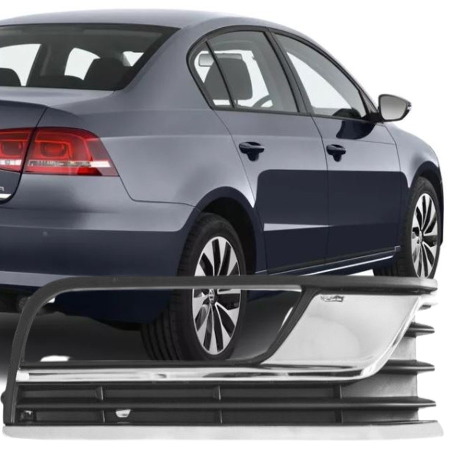 PASSAT B7 COMFORTLİNE 2011-2014 MODEL ARASI UYUMLU SAĞ YOLCU TARAFI ÖN TAMPON SİS ÇERÇEVE NİKELAJLI