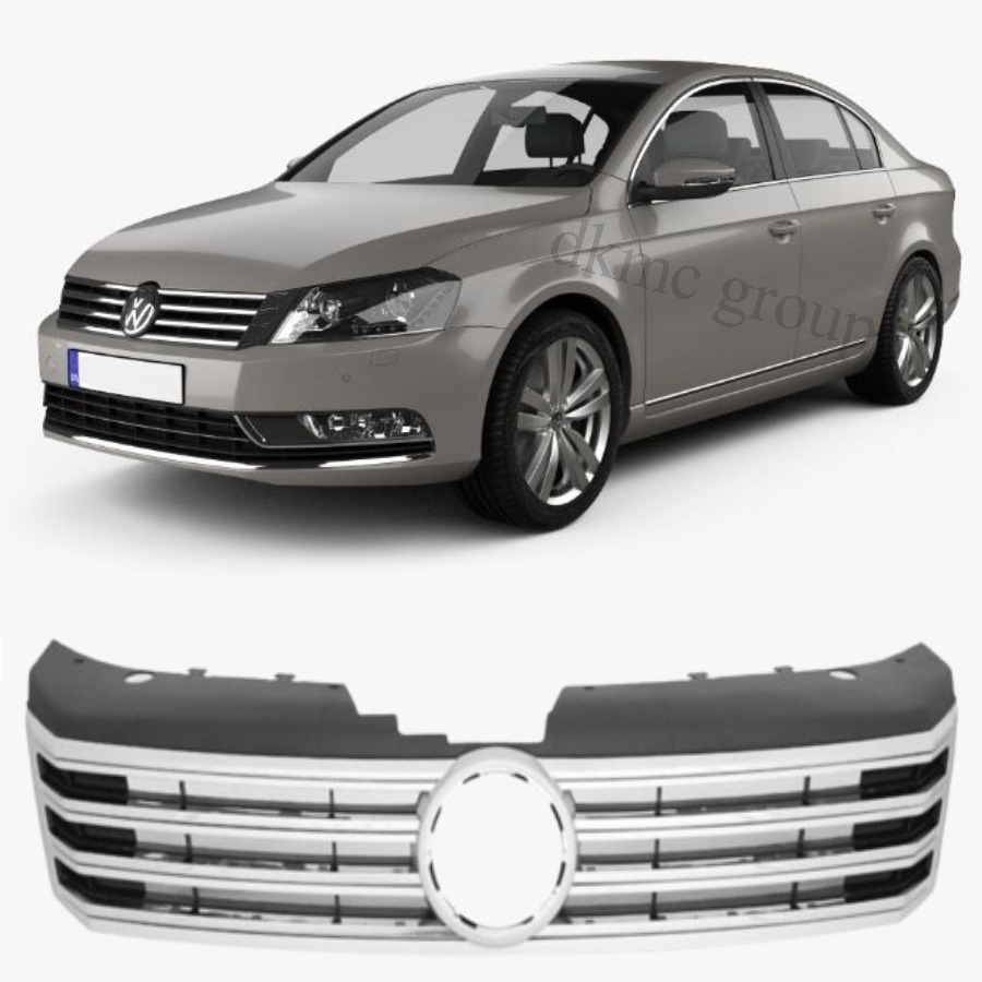 PASSAT B7 SEDAN 2011-2014 MODEL ARASI UYUMLU ÖN PANJUR IZGARASI GRİ KROMLU