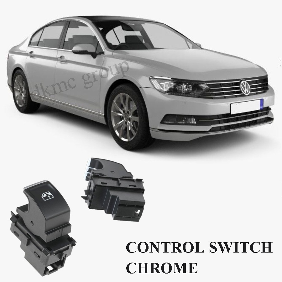 PASSAT B8 SEDAN 2015-2018 MODEL ARASI UYUMLU ÖN SAĞ YOLCU TARAFI KROMLU CAM AÇMA DÜĞMESİ