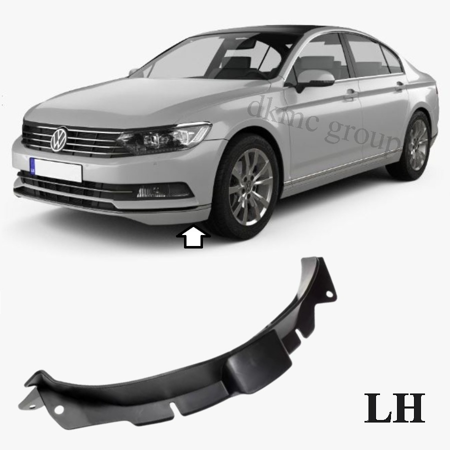 PASSAT B8 SEDAN 2015-2018 MODEL ARASI UYUMLU SOL SÜRÜCÜ TARAFI DAVLUMBAZ ÖN TAMPON ALT UÇ SPOYLERİ
