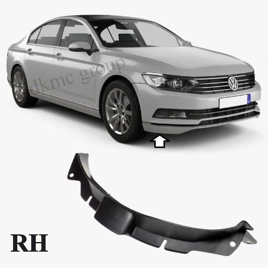 PASSAT B8 SEDAN 2015-2018 MODEL ARASI UYUMLU SAĞ YOLCU TARAFI DAVLUMBAZ ÖN TAMPON ALT UÇ SPOYLERİ