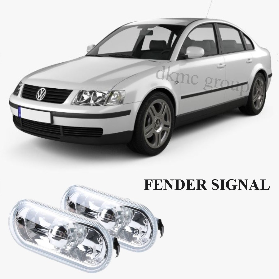 PASSAT B5 SEDAN 1997-2000 MODEL ARASI UYUMLU ŞEFFAF KROM ÖN ÇAMURLUK SİNYALİ TAKIM