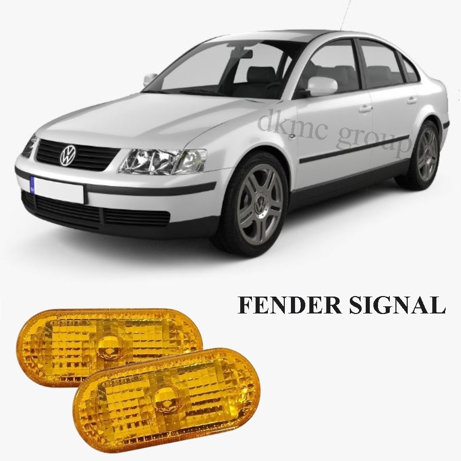 PASSAT B5 SEDAN 1997-2000 MODEL ARASI UYUMLU ÖN ÇAMURLUK SİNYALİ TAKIM BUZLU-SARI