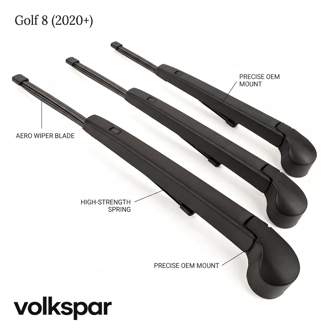 GOLF 8 ARKA CAM SİLECEK KOLU KOMPLE 2021 2022 2023 2024 MODELLER İÇİN