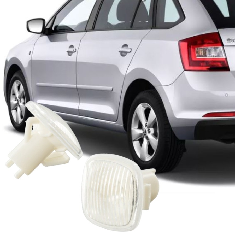 RAPİD SPACEBACK 2013-2016 MODEL ARASI UYUMLU ÖN ÇAMURLUK SİNYALİ TAKIM (BEYAZ)