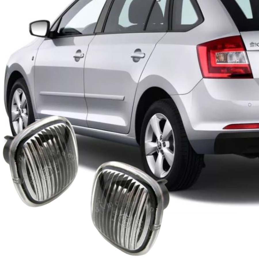 RAPİD SPACEBACK 2013-2016 MODEL ARASI UYUMLU ÖN ÇAMURLUK SİNYALİ TAKIM (SİYAH)
