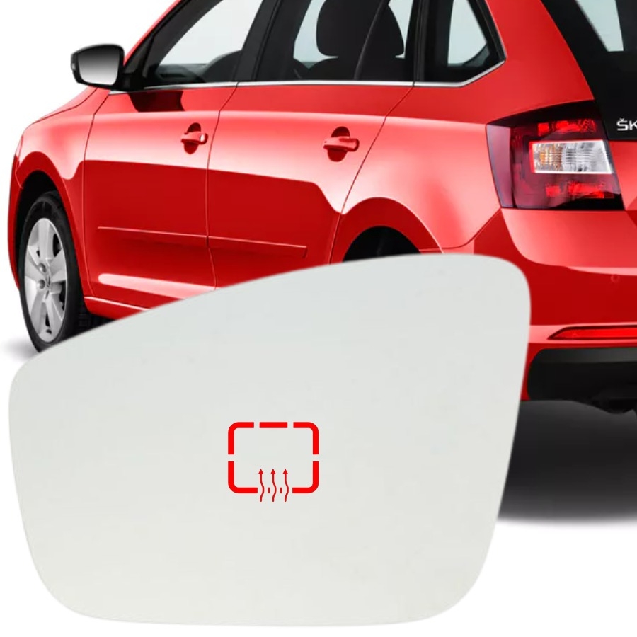 RAPİD SPACEBACK 2017-2020 MODEL ARASI UYUMLU SOL SÜRÜCÜ TARAFI DIŞ AYNA CAMI ELEKTRİKLİ ISITMALI
