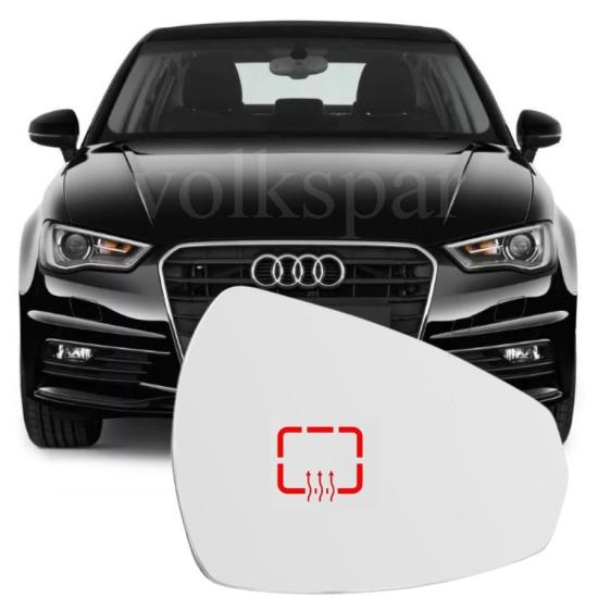 A3 SEDAN DIŞ AYNA CAMI SAĞ (YOLCU) 2017-2020 MODEL ARASI ARAÇLARA UYUMLU 8V0857536C