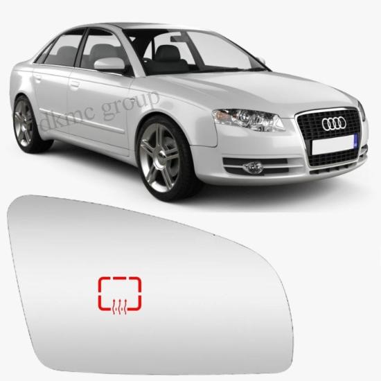 A4 B7 DIŞ AYNA CAMI SAĞ (YOLCU) 2005-2008 MODEL ARASI ARAÇLARA UYUMLU 8E0857536C