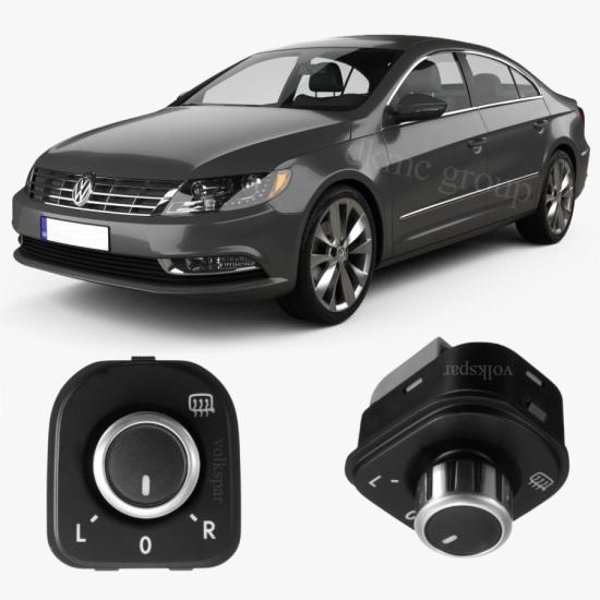 PASSAT CC AYNA AYAR KUMANDA DÜĞMESİ (KROMLU) 2013-2016 MODEL ARASI ARAÇLARA UYUMLU 5K0959565