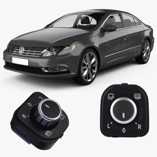 PASSAT CC AYNA AYAR KUMANDA DÜĞMESİ (KATLANIR-KROMLU) 2013-2016 MODEL ARASI ARAÇLARA UYUMLU 5K0959565B