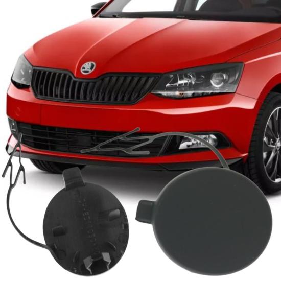 SKODA FABİA ÖN TAMPON ÇEKİ DEMİRİ KAPAĞI 2015-2018 MODEL ARASI ARAÇLARA UYUMLU 6V0807241