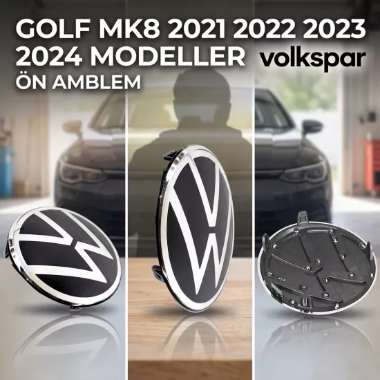 GOLF 8 2021-2022 MODEL ARASI ÖN PANJUR IZGARA ARMA AMBLEM LOGO 5H0853601D
