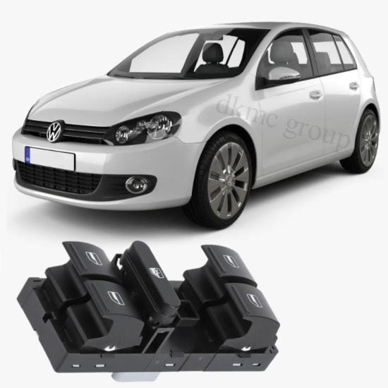 VOLKSWAGEN GOLF 6 ÖN SOL SÜRÜCÜ DÖRTLÜ CAM DÜĞMESİ 2008-2012 MODEL ARASI ARAÇLARA UYUMLU 1K4959857B